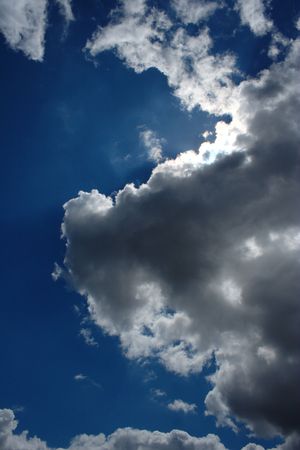 cloud and sunの写真素材