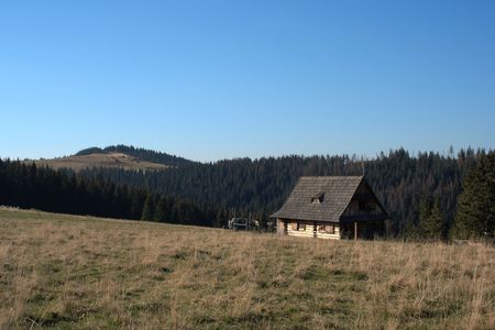 Old house in mountains.の写真素材