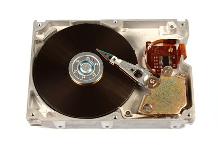 Hard disk internal mechanical details.の写真素材