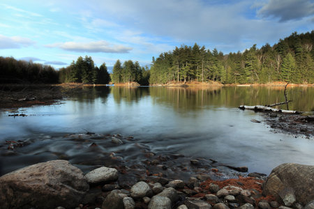 Scenic view of a lake in Haliburton, Ontario
