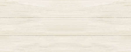 Wood color texture horizontal banner for background. Surface light clean of table top view. Natural patterns for design art work and interior or exterior. Grunge old white wood board wall patternの写真素材