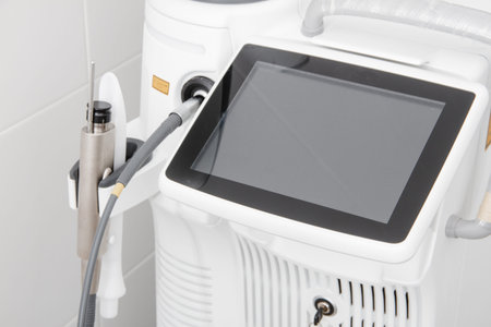 LPG massage equipment for lifting body in the beauty salon. Therapy against cellulite. Hardware...