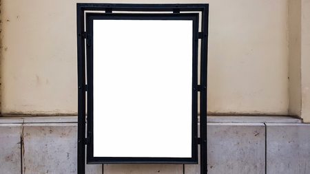 Large Outdoor City Urban White Blank Advertisement Billboard Banner Sign Mock Up .Isolated Templateの写真素材