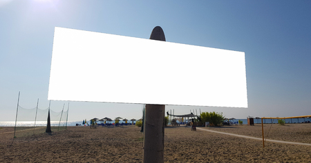 Blank Advertisement Banner Ad Template Mock Up Isolated Clipping Pathの写真素材