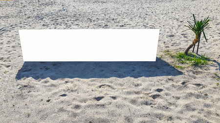 Blank Advertisement Banner Ad Template Mock Up Isolated Clipping Pathの写真素材