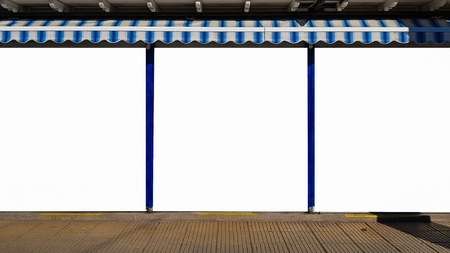 Blank Advertisement Banner Ad Template Mock Up Isolated Clipping Pathの写真素材