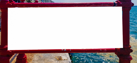 Blank Advertisement Banner Ad Template Mock Up Isolated Free Spaceの写真素材