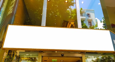 Blank Advertisement Banner Ad Template Mock Up Isolated Free Spaceの写真素材