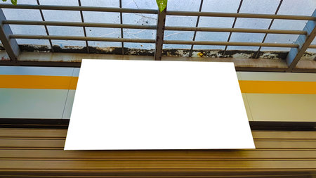 Blank Advertisement Banner Ad Template Mock Up Isolated Free Spaceの写真素材