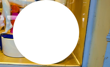 Blank Advertisement Banner Ad Template Mock Up Isolated Free Spaceの写真素材