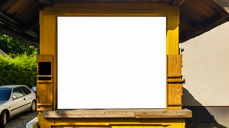 Large Blank Outdoor Advertisement Banner Signの写真素材