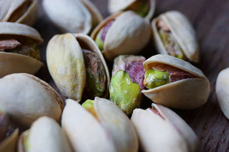 green pistachios close up shotの写真素材