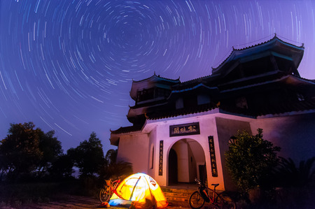 the starry night with campのeditorial素材