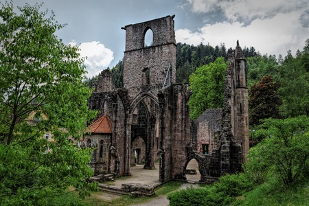 The monastery ruins of All Saints Allerheiligen in Oppenau. Black Forest, Germany, Europeの写真素材