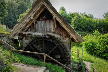 The small Straubenhof water mill in the Black Forest, Germany