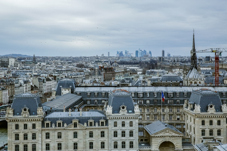 Paris city center building landscapeのeditorial素材