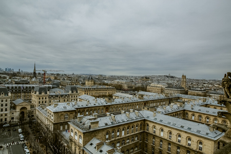 Paris city center building landscapeのeditorial素材