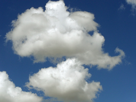 Clouds in a blue skyの写真素材