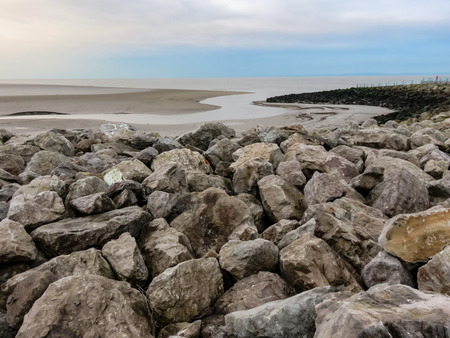 Rocks before Mud Flatsの写真素材