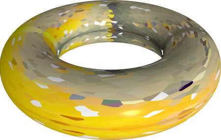 3d render of a ring in the form of an abstract backgroundの写真素材