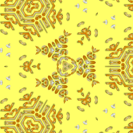 Kaleidoscope of color. Seamless pattern. Computer generated graphics.の写真素材