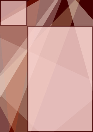 Geometric background with text place, technology rectangular template, dark brown, chocolate tones. Layout modern design for cover, magazine, brochure, prospectus, annual report, poster. EPS10 vector illustrationのイラスト素材