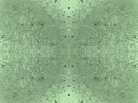 Abstract green background with symmetric kaleidoscope effect. Textured grunge pattern. For tech...