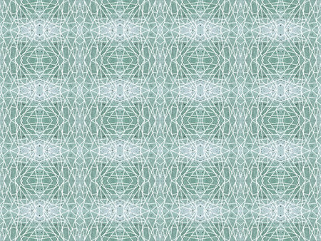 Green seamless pattern with white intersecting straight lines. Geometric grunge background with...