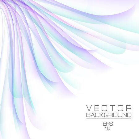 Abstract light purple, teal pattern. Vector colored blurred lines, soft gradient. White background. Elegant design element for book, brochure, magazine, poster, leaflet, flyer. EPS10 illustrationのイラスト素材