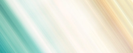 Turquoise green, beige, orange diagonal strips. Abstract panoramic background with soft gradient. Pastel colored speed lines. Blurry surface. Modern design for web banner, website, wallpaper, landing page, poster, certificate, gift cardの写真素材
