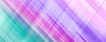 Vibrant teal, magenta, violet, pink diagonal lines. Multicolored gradient. Abstract panoramic background. Bright crisscross speed strips. Design for web banner, website, wallpaper, landing page, poster, certificate, gift cardの写真素材