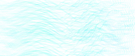 Light blue subtle squiggle lines. Wavy tangled curves. Abstract vector background with textured pattern. Template design for banner, landing page, check, gift card, certificate. Pencil drawing imitation. EPS10 illustrationのイラスト素材