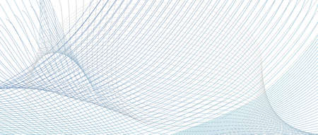 Blue, gray grid line art pattern. information network concept. intersecting lines. creative design. Vector thin curves. white background. Abstract futuristic banner, landing page. EPS10 illustrationのイラスト素材