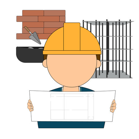 construction worker design, vector illustration eps10 graphic   flatの写真素材