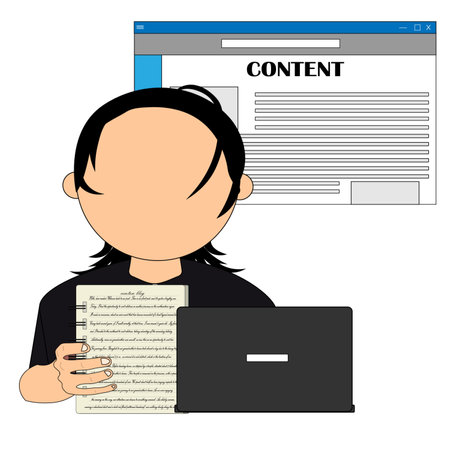 Digital Content Creator Vector illustrationの写真素材