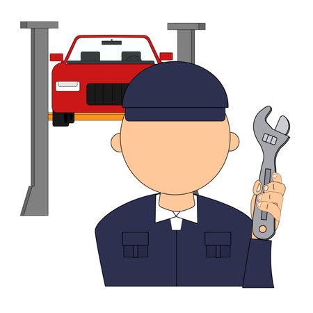 car mechanic service design, vector illustration eps10 graphic flat iconの写真素材
