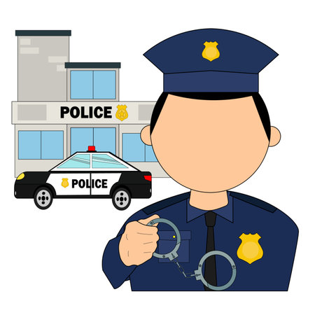 police icon design, vector illustration eps10 graphic. police symbolの写真素材
