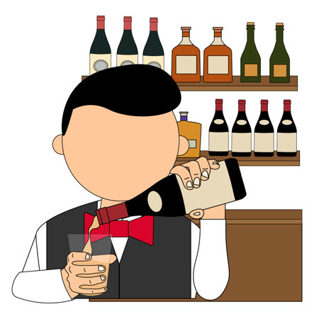 Bartender design over white background, vector illustration eps10の写真素材