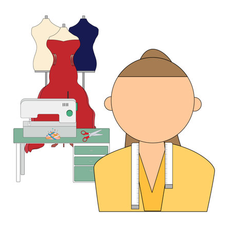 Fashion designer design, vector illustration eps 10. Flat style.の写真素材