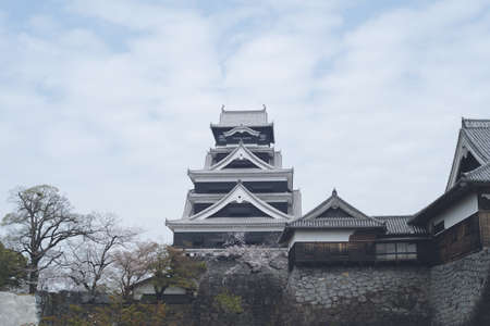 Restoration of Kumamoto Castle, which was severely damaged by the earthquake, and the scars that still remainのeditorial素材