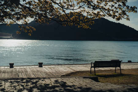 Waterfront spot with industrial heritage of the Meiji era, Sankaku West Port World Cultural Heritage.の写真素材