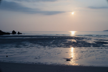Goto City, Nagasaki Prefecture Beautiful sandy beach of Takahama Beach, a tourist attraction in Goto...