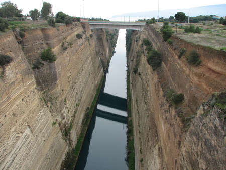 Corinth Canal, Greece.の写真素材