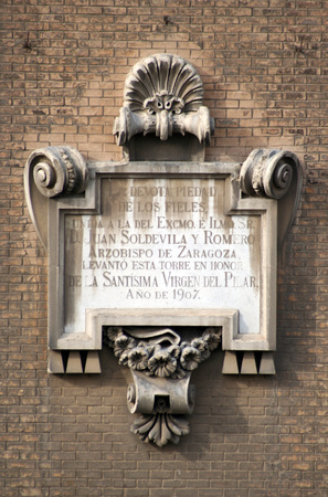 Recorded in steeple of the Basilica del Pilar, Zaragoza (Spain)の写真素材