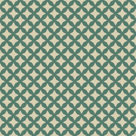 70s seamless pattern. Retro geometric seamless background in seventies style. Groovy scrapbook paper. Green, beige vintage colors vector patternのイラスト素材