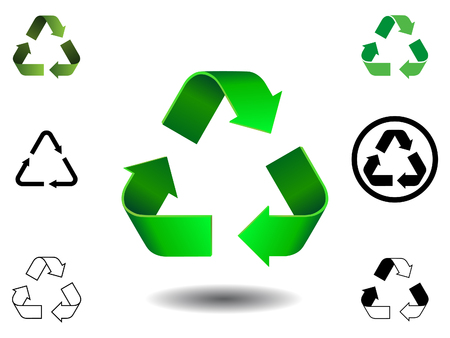 Vector illustration of recycle symbolsのイラスト素材
