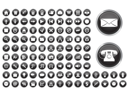 100 web,media,business icons. This is eps10fileのイラスト素材