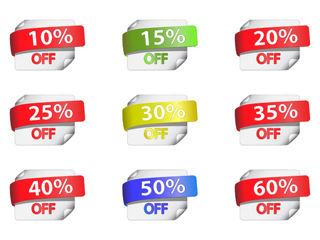 Discount price tagsのイラスト素材