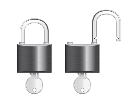 Vector illustration of padlock. This is eps10 file.のイラスト素材