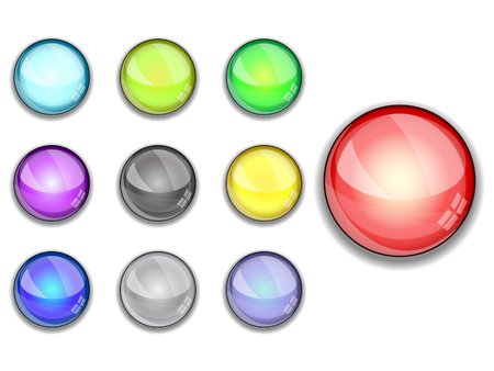 Set of blank buttons. File is in eps10 format.のイラスト素材